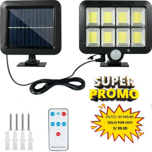 💡 Lámpara Solar LED para Exteriores con Panel Separado