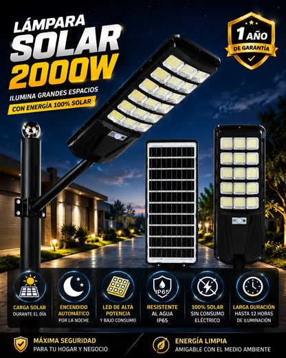 Lampara solar de 2000w