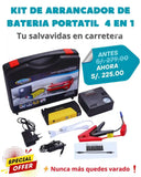 KIT DE ARRANCADOR DE BATERIA PORTATIL  4 EN 1