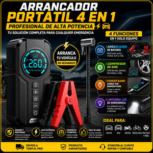 Arrancador portátil 4 en 1
