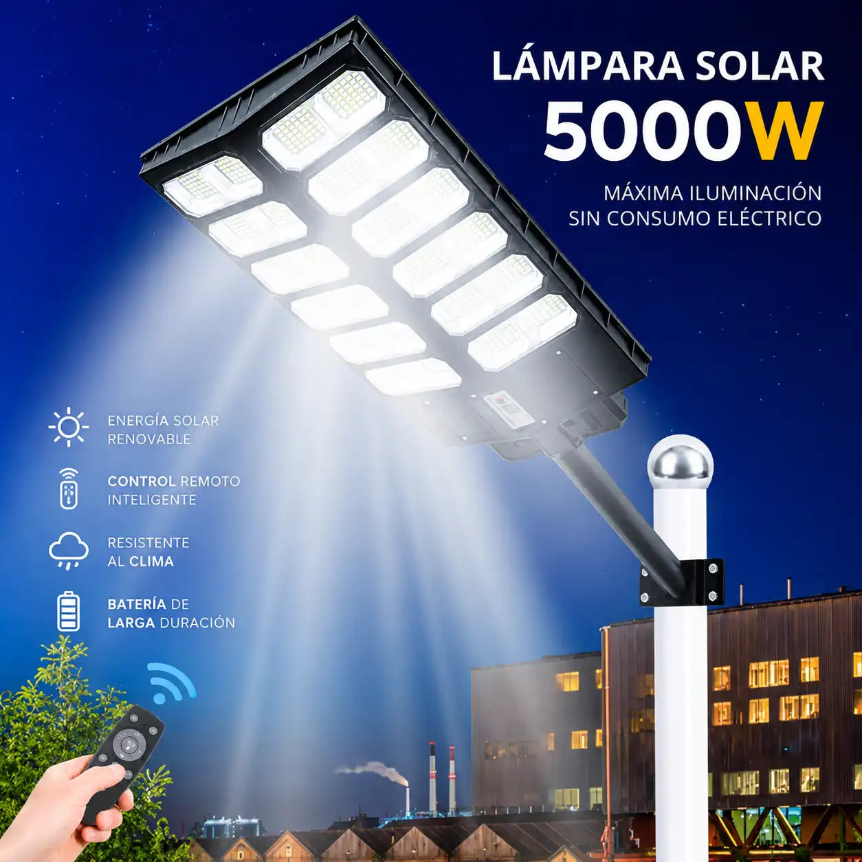 Lámpara solar 5000w