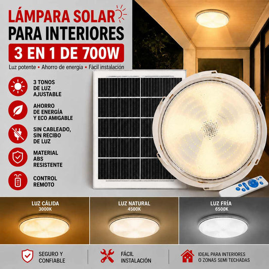 LAMPARA SOLAR PARA INTERIORES